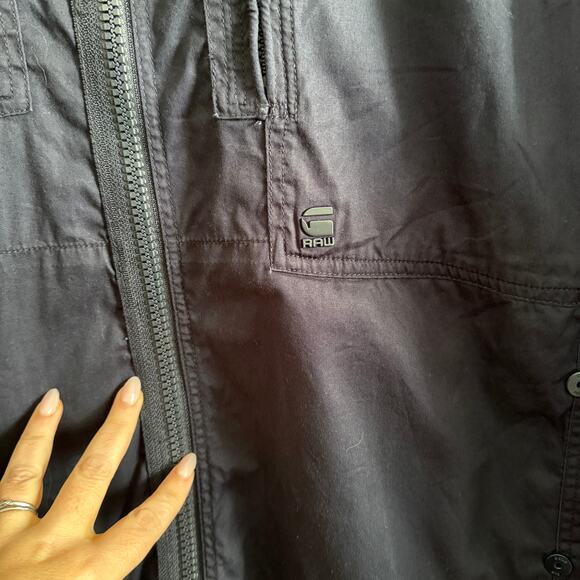 G STAR Raw | Navy Blue Cotton Powel Utility Lightweight jacket | Extra Large - Picture 5 of 10